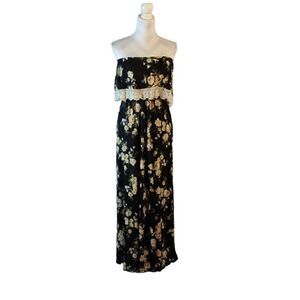 Justify Floral Strapless Maxi Dress